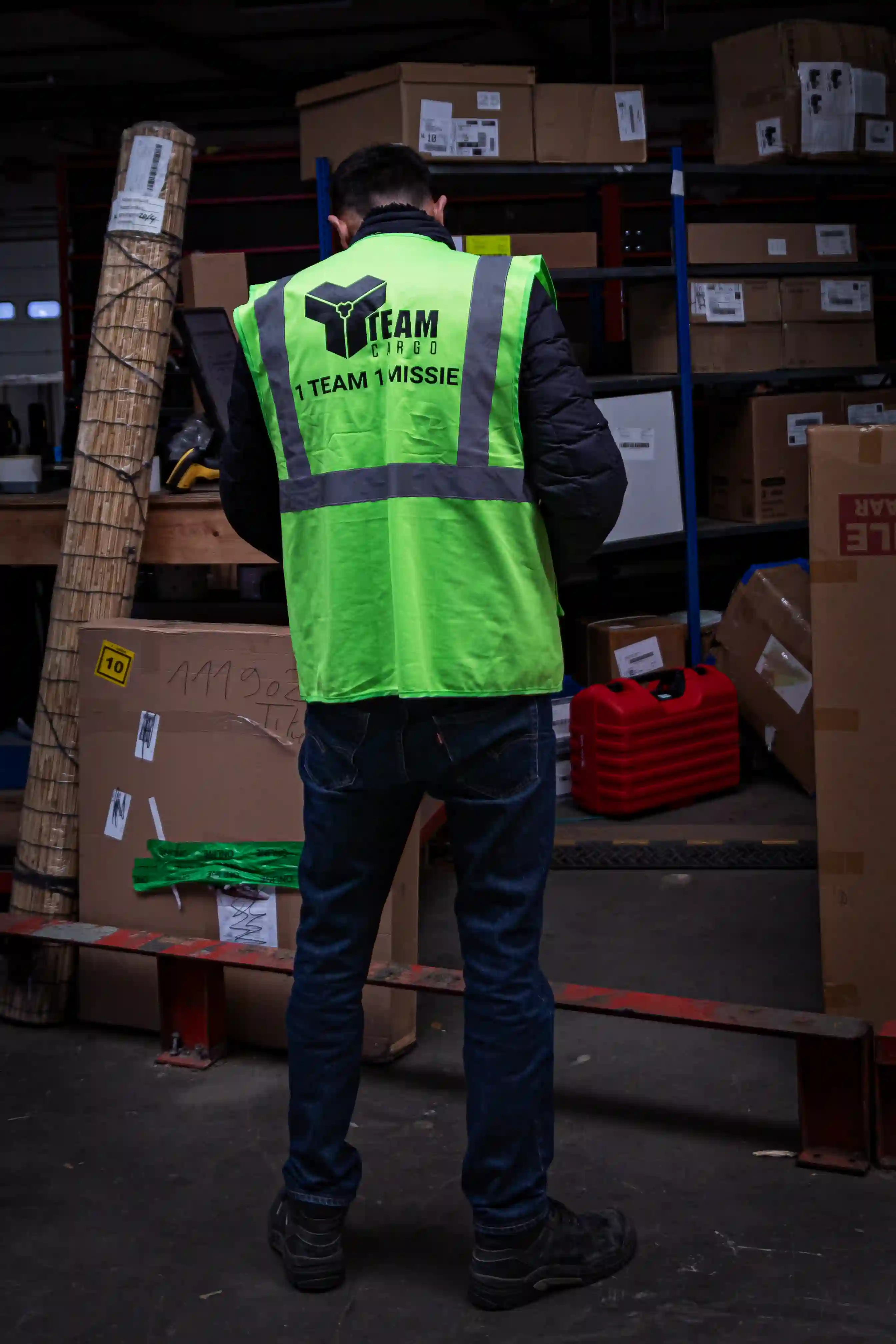 Team Cargo driver in hi-vis vest